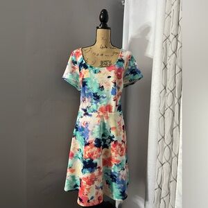 Charlotte Russe Watercolor Floral Boho Dress Size: 2X